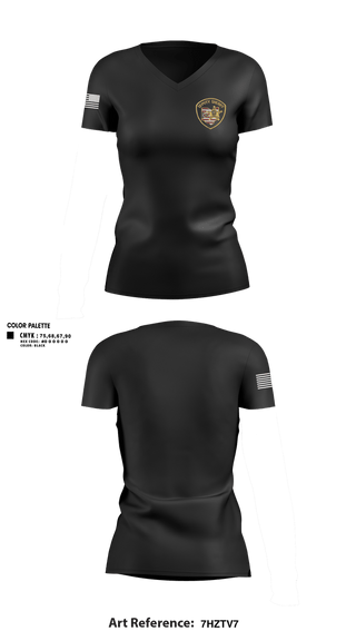 Womens Short Sleeve Vneck Shirt, Butler County Sheriff’s Office, Police, Teamtime, Team time, sublimation, custom sports apparel, team uniforms, spirit wear, spiritwear, sports uniforms, custom shirts, team store, custom team store, fundraiser sports, apparel fundraiser