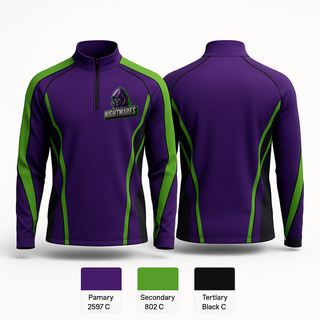 Quarter Zip Jacket, Santa Nella Nightmares, Softball, Teamtime, Team time, sublimation, custom sports apparel, team uniforms, spirit wear, spiritwear, sports uniforms, custom shirts, team store, custom team store, fundraiser sports, apparel fundraiser