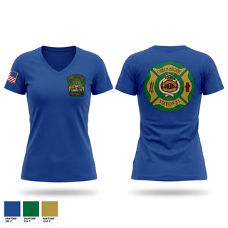 Womens Short Sleeve Vneck Shirt, Green Brook Fire Department, Fire Department, Teamtime, Team time, sublimation, custom sports apparel, team uniforms, spirit wear, spiritwear, sports uniforms, custom shirts, team store, custom team store, fundraiser sports, apparel fundraiser