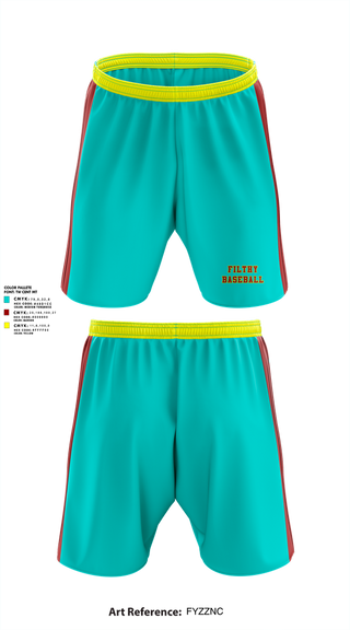 Athletic Shorts With Pockets, Filthy, Baseball, Teamtime, Team time, sublimation, custom sports apparel, team uniforms, spirit wear, spiritwear, sports uniforms, custom shirts, team store, custom team store, fundraiser sports, apparel fundraiser