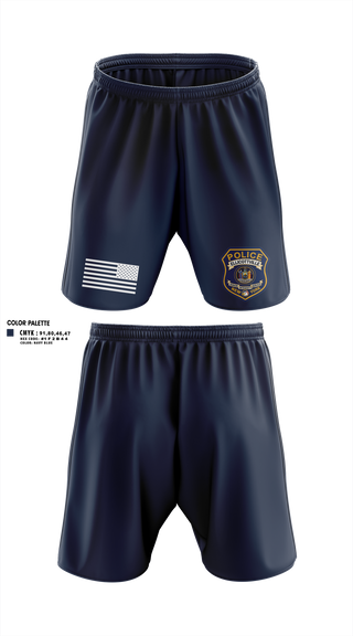 Athletic Shorts With Pockets, Ellicottville Police Department, Police, Teamtime, Team time, sublimation, custom sports apparel, team uniforms, spirit wear, spiritwear, sports uniforms, custom shirts, team store, custom team store, fundraiser sports, apparel fundraiser