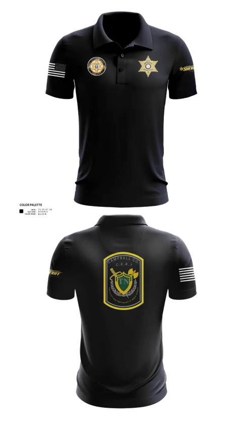 Short Sleeve Performance Polo, C.C.S.O. CERT, , Teamtime, Team time, sublimation, custom sports apparel, team uniforms, spirit wear, spiritwear, sports uniforms, custom shirts, team store, custom team store, fundraiser sports, apparel fundraiser