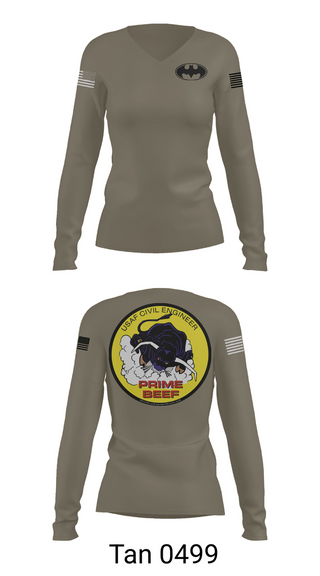 Womens Long Sleeve Vneck Shirt, 185th CES, Navy, Teamtime, Team time, sublimation, custom sports apparel, team uniforms, spirit wear, spiritwear, sports uniforms, custom shirts, team store, custom team store, fundraiser sports, apparel fundraiser
