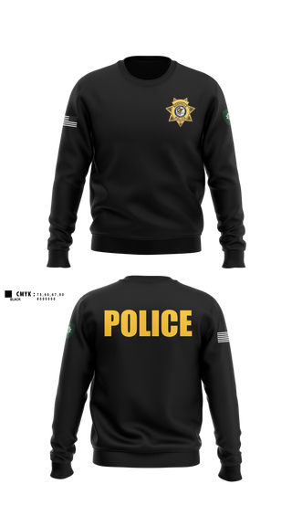 Crew Neck Sweatshirt, Nashville Police Department, Illinois, Police, Teamtime, Team time, sublimation, custom sports apparel, team uniforms, spirit wear, spiritwear, sports uniforms, custom shirts, team store, custom team store, fundraiser sports, apparel fundraiser