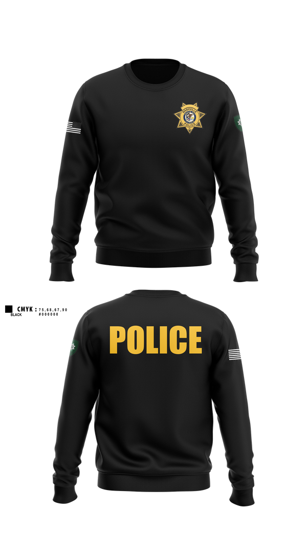 Crew Neck Sweatshirt, Nashville Police Department, Illinois, Police, Teamtime, Team time, sublimation, custom sports apparel, team uniforms, spirit wear, spiritwear, sports uniforms, custom shirts, team store, custom team store, fundraiser sports, apparel fundraiser