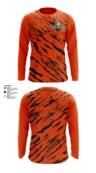 Long Sleeve Performance Shirt, TITANS UNITED FC, Men's Soccer, Teamtime, Team time, sublimation, custom sports apparel, team uniforms, spirit wear, spiritwear, sports uniforms, custom shirts, team store, custom team store, fundraiser sports, apparel fundraiser