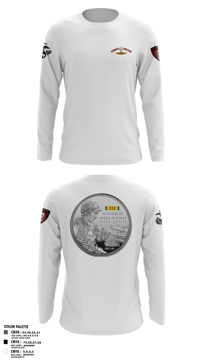 B Co. 3rd Recon Bn Force Reconnaissance3rd Recon Co.3rd Reconnaissance 55773170 Long Sleeve Performance Polo - 2