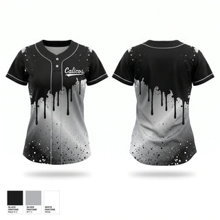 Two Button Softball Jersey, Calico's, Softball, Teamtime, Team time, sublimation, custom sports apparel, team uniforms, spirit wear, spiritwear, sports uniforms, custom shirts, team store, custom team store, fundraiser sports, apparel fundraiser
