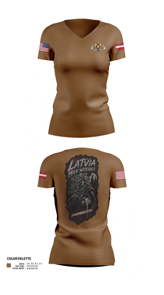 Womens Short Sleeve Vneck Shirt, 734th RSG, National Guard, Teamtime, Team time, sublimation, custom sports apparel, team uniforms, spirit wear, spiritwear, sports uniforms, custom shirts, team store, custom team store, fundraiser sports, apparel fundraiser