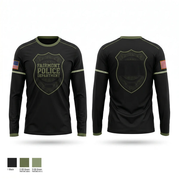 Long Sleeve Performance Shirt, Fairmont Police Department, Police, Teamtime, Team time, sublimation, custom sports apparel, team uniforms, spirit wear, spiritwear, sports uniforms, custom shirts, team store, custom team store, fundraiser sports, apparel fundraiser