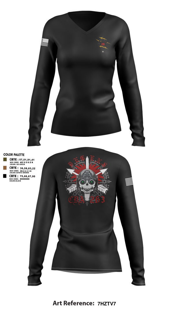 Womens Long Sleeve Vneck Shirt, CDA 263, , Teamtime, Team time, sublimation, custom sports apparel, team uniforms, spirit wear, spiritwear, sports uniforms, custom shirts, team store, custom team store, fundraiser sports, apparel fundraiser