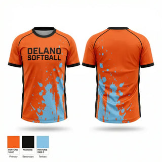 Soft Poly Tee Cotton Like Feel, Delano Softball, Softball, Teamtime, Team time, sublimation, custom sports apparel, team uniforms, spirit wear, spiritwear, sports uniforms, custom shirts, team store, custom team store, fundraiser sports, apparel fundraiser
