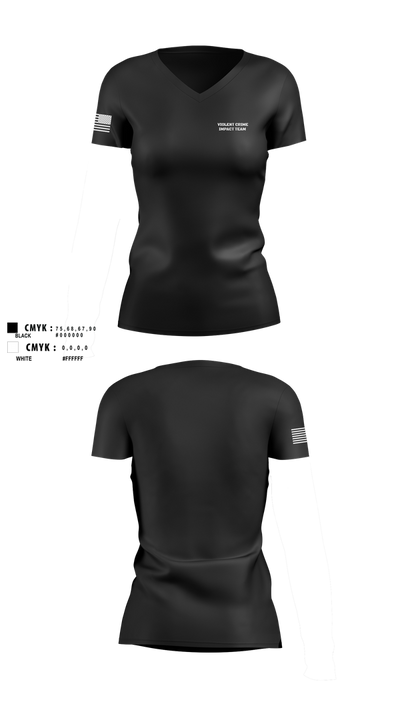 ATF Women's Short Sleeve V-neck Shirt - 100