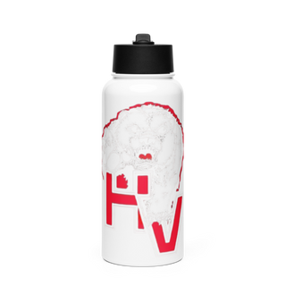 Hatch Valley High School Basketball Stainless Steel Water Bottle with a Straw Lid