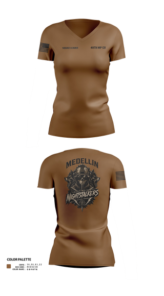 Womens Short Sleeve Vneck Shirt, 411TH MP CO, Army, Teamtime, Team time, sublimation, custom sports apparel, team uniforms, spirit wear, spiritwear, sports uniforms, custom shirts, team store, custom team store, fundraiser sports, apparel fundraiser