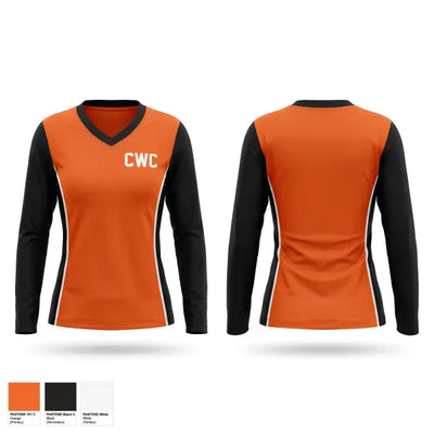 CWC 30175436 Women's Long Sleeve V-neck Shirt - 1