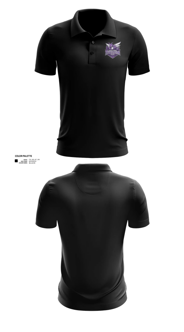 Short Sleeve Performance Polo, North Shore Swarm Rugby, Rugby, Teamtime, Team time, sublimation, custom sports apparel, team uniforms, spirit wear, spiritwear, sports uniforms, custom shirts, team store, custom team store, fundraiser sports, apparel fundraiser