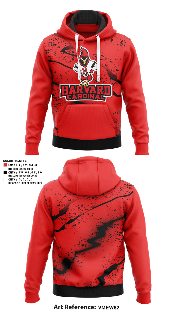 Hoodie, Harvard Cardinals Volleyball, Women's Volleyball, Teamtime, Team time, sublimation, custom sports apparel, team uniforms, spirit wear, spiritwear, sports uniforms, custom shirts, team store, custom team store, fundraiser sports, apparel fundraiser