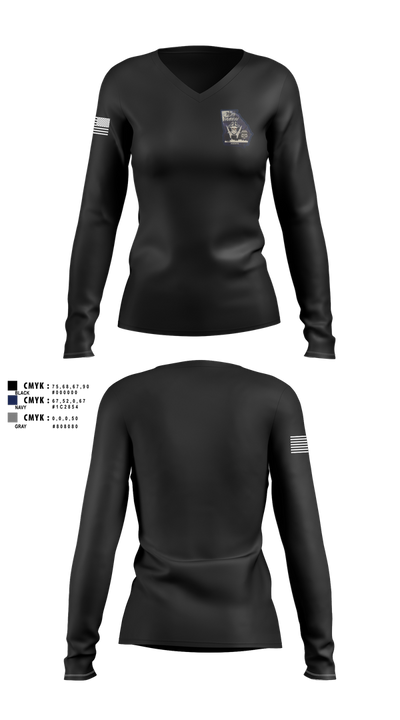 SAV I 38088846 Women's Long Sleeve V-neck Shirt - 100