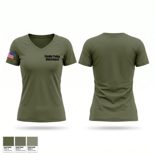 Womens Short Sleeve Vneck Shirt, Candor Police Department, Police, Teamtime, Team time, sublimation, custom sports apparel, team uniforms, spirit wear, spiritwear, sports uniforms, custom shirts, team store, custom team store, fundraiser sports, apparel fundraiser