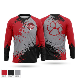 Long Sleeve Performance Shirt, Oakhills high school, Men's Basketball, Teamtime, Team time, sublimation, custom sports apparel, team uniforms, spirit wear, spiritwear, sports uniforms, custom shirts, team store, custom team store, fundraiser sports, apparel fundraiser