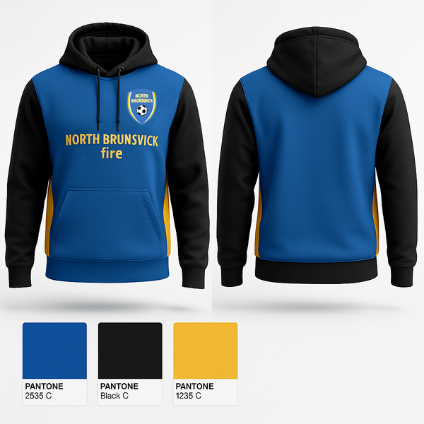 Hoodie, North Brunswick fire, Men's Soccer, Teamtime, Team time, sublimation, custom sports apparel, team uniforms, spirit wear, spiritwear, sports uniforms, custom shirts, team store, custom team store, fundraiser sports, apparel fundraiser