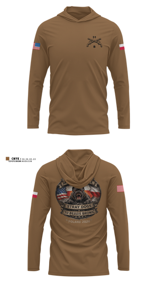 Long Sleeve Hooded Sun Shirt, 2228TH MP CO 3rd PLT, National Guard, Teamtime, Team time, sublimation, custom sports apparel, team uniforms, spirit wear, spiritwear, sports uniforms, custom shirts, team store, custom team store, fundraiser sports, apparel fundraiser