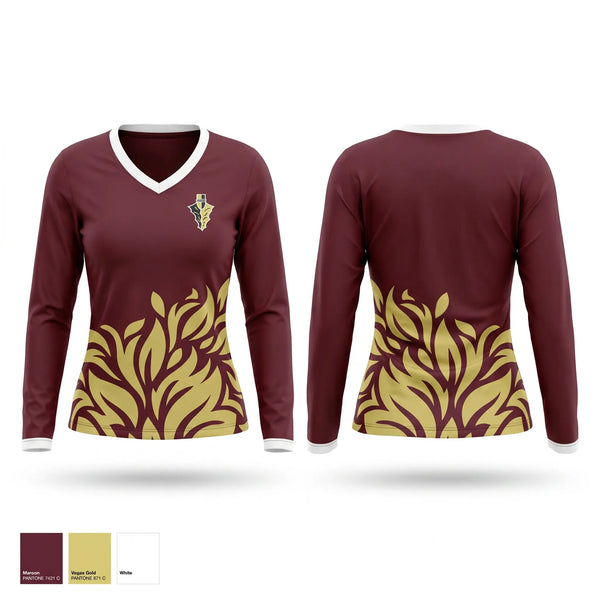 Womens Long Sleeve Vneck Shirt, Vidalia, Baseball, Teamtime, Team time, sublimation, custom sports apparel, team uniforms, spirit wear, spiritwear, sports uniforms, custom shirts, team store, custom team store, fundraiser sports, apparel fundraiser