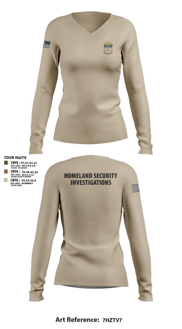 Womens Long Sleeve Vneck Shirt, HSI, , Teamtime, Team time, sublimation, custom sports apparel, team uniforms, spirit wear, spiritwear, sports uniforms, custom shirts, team store, custom team store, fundraiser sports, apparel fundraiser