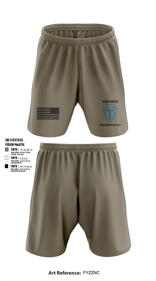 Athletic Shorts With Pockets, A Co 172 BEB, National Guard, Teamtime, Team time, sublimation, custom sports apparel, team uniforms, spirit wear, spiritwear, sports uniforms, custom shirts, team store, custom team store, fundraiser sports, apparel fundraiser