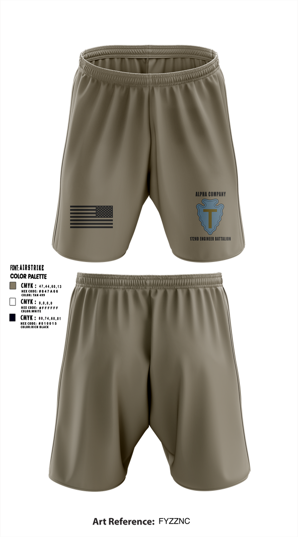 Athletic Shorts With Pockets, A Co 172 BEB, National Guard, Teamtime, Team time, sublimation, custom sports apparel, team uniforms, spirit wear, spiritwear, sports uniforms, custom shirts, team store, custom team store, fundraiser sports, apparel fundraiser