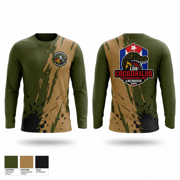 Long Sleeve Performance Shirt, Los Cocodrilos, Men's Lacrosse, Teamtime, Team time, sublimation, custom sports apparel, team uniforms, spirit wear, spiritwear, sports uniforms, custom shirts, team store, custom team store, fundraiser sports, apparel fundraiser