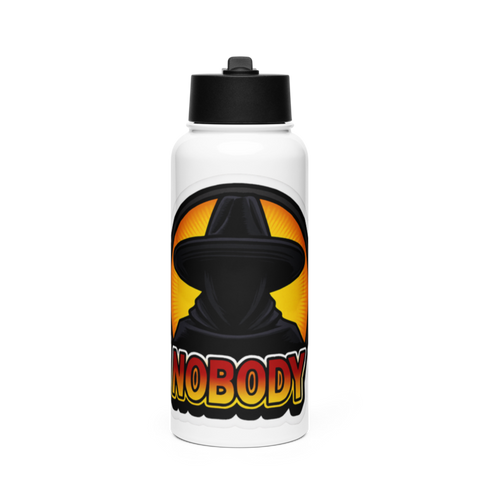 Nobody Stainless Steel Water Bottle with a Straw Lid
