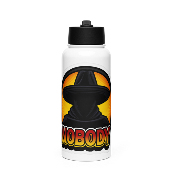 Nobody Stainless Steel Water Bottle with a Straw Lid