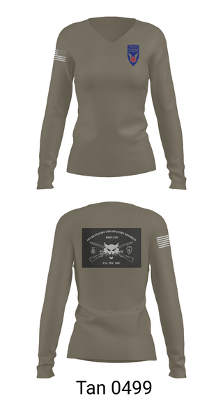 Womens Long Sleeve Vneck Shirt, 11th airborne, 1-5 IN Bobcats, Army, Teamtime, Team time, sublimation, custom sports apparel, team uniforms, spirit wear, spiritwear, sports uniforms, custom shirts, team store, custom team store, fundraiser sports, apparel fundraiser