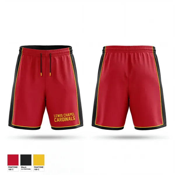 Athletic Shorts With Pockets, Lewis Chapel Cardinals, Baseball, Teamtime, Team time, sublimation, custom sports apparel, team uniforms, spirit wear, spiritwear, sports uniforms, custom shirts, team store, custom team store, fundraiser sports, apparel fundraiser