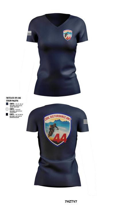 Civil Disturbance Unit 55553252 Women's Short Sleeve V-neck Shirt - 102