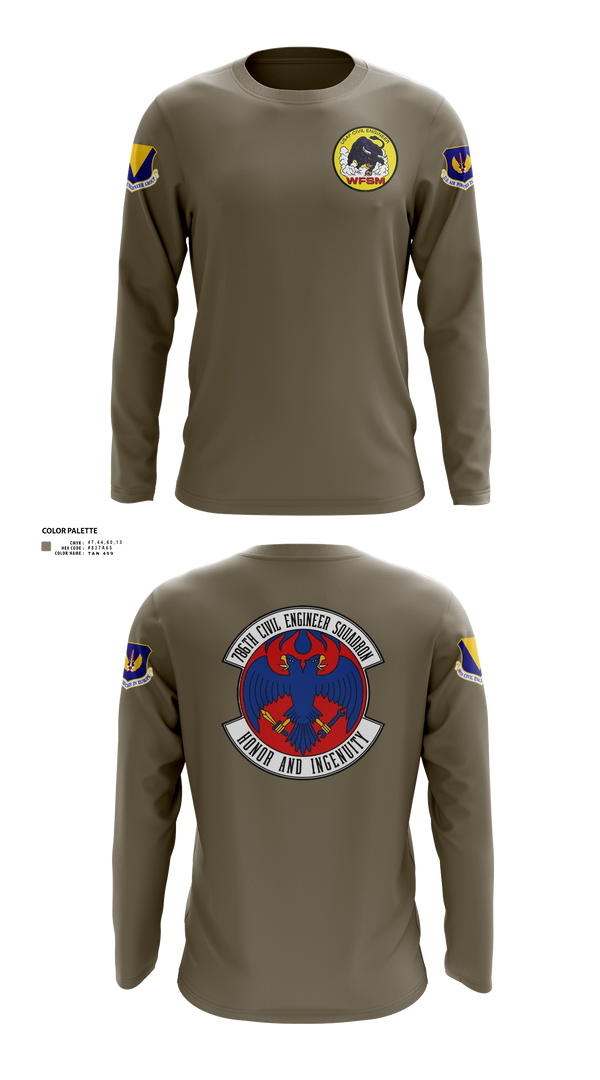 Long Sleeve Performance Shirt, 786th CES, Air Force, Teamtime, Team time, sublimation, custom sports apparel, team uniforms, spirit wear, spiritwear, sports uniforms, custom shirts, team store, custom team store, fundraiser sports, apparel fundraiser