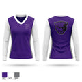 Portland Panthers Women's Long Sleeve V-neck Shirt - 1