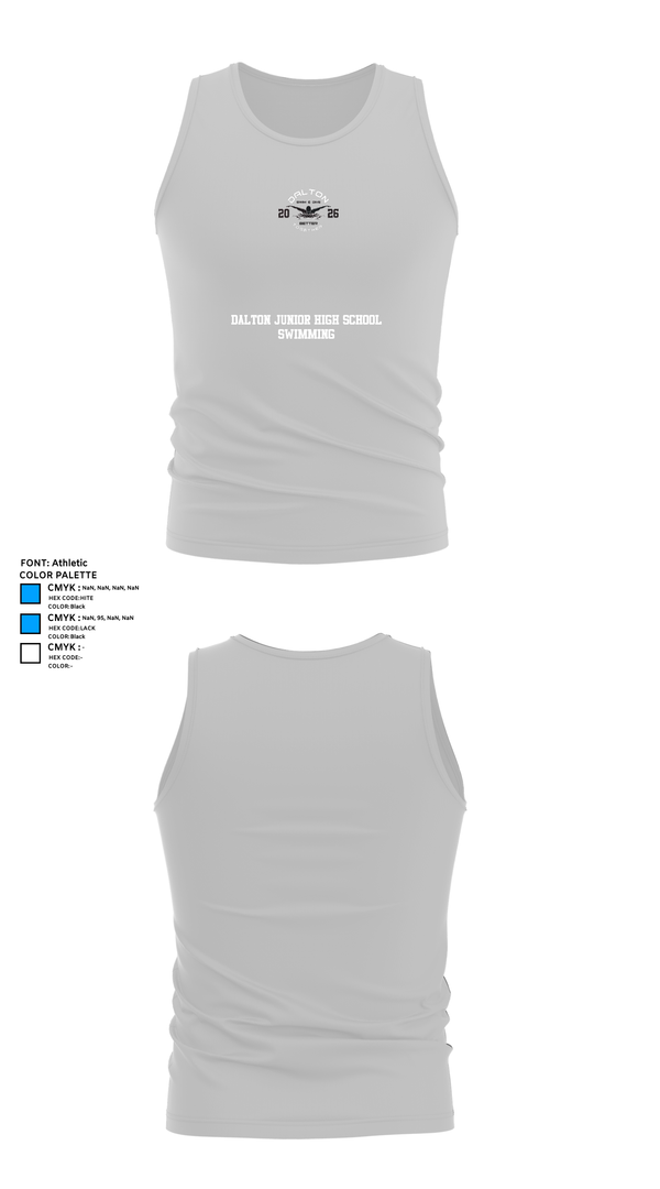Tank Top, Dalton Junior High School Swimming, Swimming, Teamtime, Team time, sublimation, custom sports apparel, team uniforms, spirit wear, spiritwear, sports uniforms, custom shirts, team store, custom team store, fundraiser sports, apparel fundraiser
