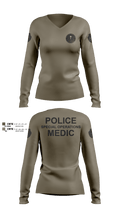 Muscogee Nation Police Tactical Medical team 86910263 Women's Long Sleeve V-neck Shirt - 102