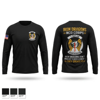 Long Sleeve Performance Shirt, 1-501st Iron Dragons NCO Corps, Army, Teamtime, Team time, sublimation, custom sports apparel, team uniforms, spirit wear, spiritwear, sports uniforms, custom shirts, team store, custom team store, fundraiser sports, apparel fundraiser