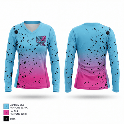 Marion Nighthawks 31808955 Women's Long Sleeve V-neck Shirt - 1