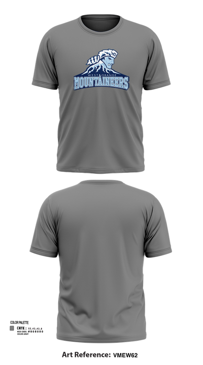 West Orange Mountaineers Basketball 93862172 Short Sleeve Performance Shirt - 43