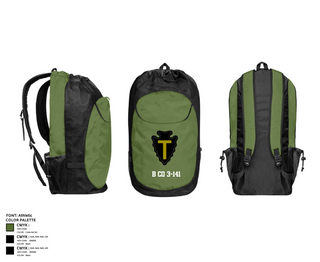 Gear Bag, B CO 3-141, Army, Teamtime, Team time, sublimation, custom sports apparel, team uniforms, spirit wear, spiritwear, sports uniforms, custom shirts, team store, custom team store, fundraiser sports, apparel fundraiser