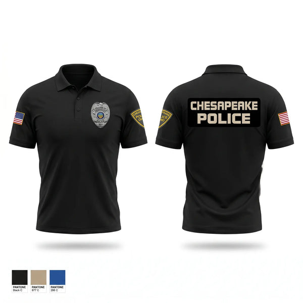 Short Sleeve Performance Polo, Chesapeake Police, Police, Teamtime, Team time, sublimation, custom sports apparel, team uniforms, spirit wear, spiritwear, sports uniforms, custom shirts, team store, custom team store, fundraiser sports, apparel fundraiser