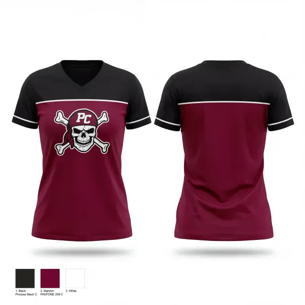 Womens Short Sleeve Vneck Shirt, Pulaski County, , Teamtime, Team time, sublimation, custom sports apparel, team uniforms, spirit wear, spiritwear, sports uniforms, custom shirts, team store, custom team store, fundraiser sports, apparel fundraiser