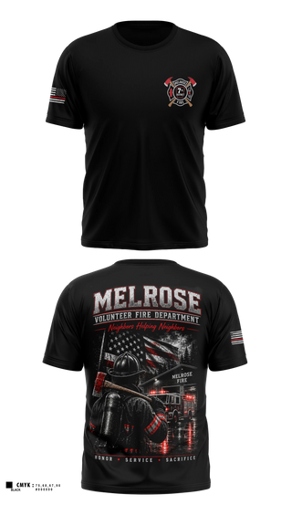 Short Sleeve Performance Shirt, Melrose Volunteer Fire Department, Fire Department, Teamtime, Team time, sublimation, custom sports apparel, team uniforms, spirit wear, spiritwear, sports uniforms, custom shirts, team store, custom team store, fundraiser sports, apparel fundraiser