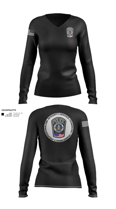 Pennridge Regional Police 94078057 Women's Long Sleeve V-neck Shirt - 21