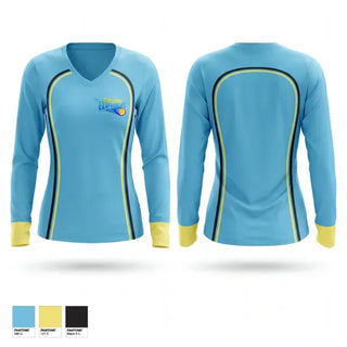 Womens Long Sleeve Vneck Shirt, Cullman Eliminators, Softball, Teamtime, Team time, sublimation, custom sports apparel, team uniforms, spirit wear, spiritwear, sports uniforms, custom shirts, team store, custom team store, fundraiser sports, apparel fundraiser